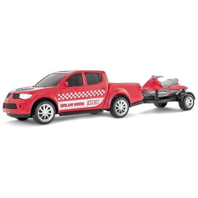 Carrinho de Brinquedo Pick-up RX Resgate Rodas Livres Design Robusto Roma