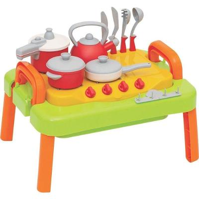 Mesinha de Brinquedo Baby Gourmet com Pés Retráteis e Acessórios Mercotoys