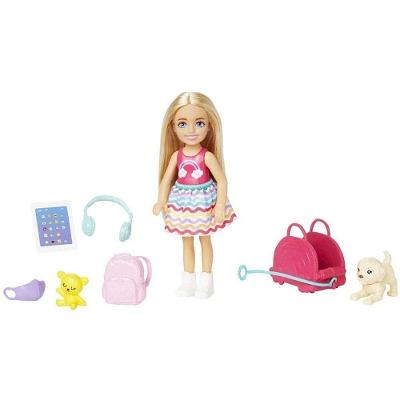 Boneca Barbie Chelsea Pronta para Viajar com Cachorrinho Mattel