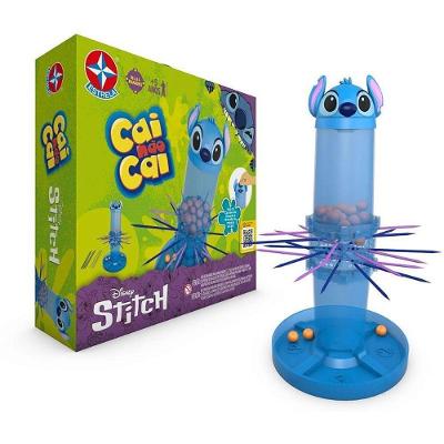 Jogo de Mesa Stitch Cai Não Cai com Varetas e Bolinhas Estrela