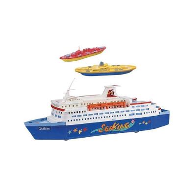 Brinquedo de Navios Transatlântico e 2 Frota Naval com Adesivos Gulliver
