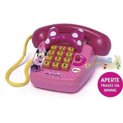 Brinquedo Educativo Telefone Sonoro Minnie 3+ Anos Rosa Elka