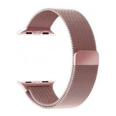 Pulseira Milanese Aço Compativel Applewatch - Rosa Claro