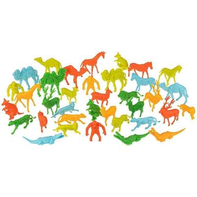 Miniaturas Colecionáveis Zoológico 36 Peças Animais Gulliver