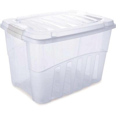 Caixa Organizadora Gran Box Alta Plástico 29L Transparente Plasútil