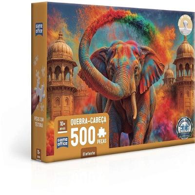 Quebra-cabeça Cartonado Elefante 500 Peças Toyster Brinquedos