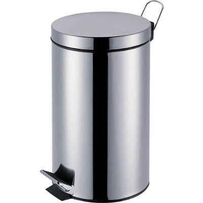Lixeira Ágata Inox com Pedal 12L Aço Inox Balde Removível Mor