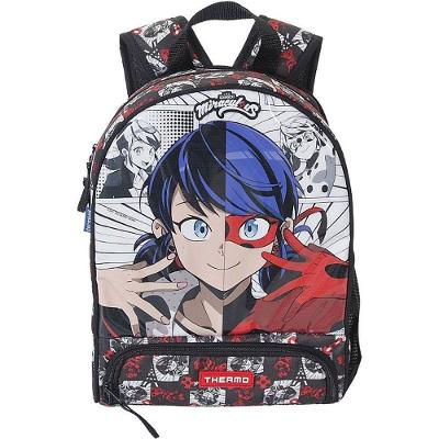 Mochila Infantil Miraculous Thermo m Porta Refeição Térmica Vermelha Dermiwil