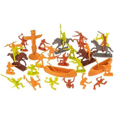Playset Colecionável Forte Apache Índios 24 Figuras e Totem Gulliver
