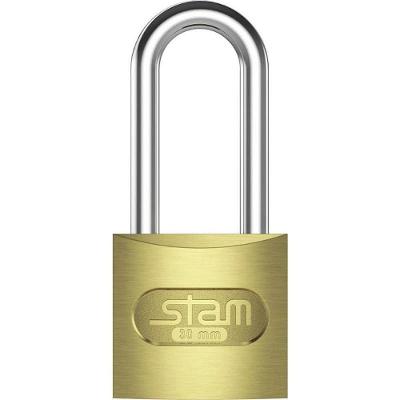 Cadeado Convencional Zamac Latonado 30mm Haste Média Dourado