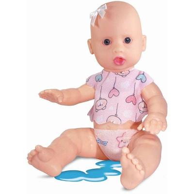 Boneca Bebê Xixizinho com Mamadeira e Fraldinha 28cm Sid Nyl