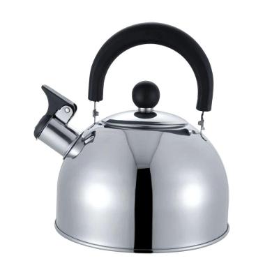Chaleira com Apito 2L Aço Inox Cromada Cabo Nylon Fogão Inox Mor