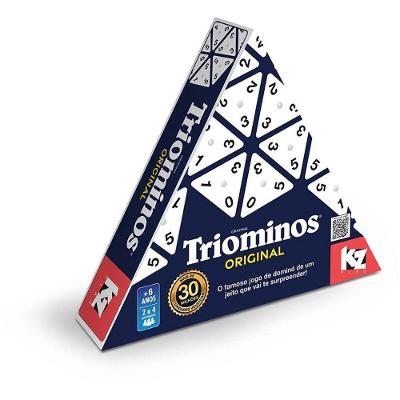 Jogo de Mesa Triominos Original Peças Triangulares 6 Anos Elka