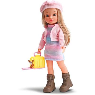Boneca Beverly Girls Pet Lover 34cm Articulada com Bichinhos Rosa Bright Girls