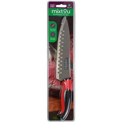 Faca Churrasco e Sushi Inox 8 Premium Aço Inox 20CM Cabo Ergonômico Santana