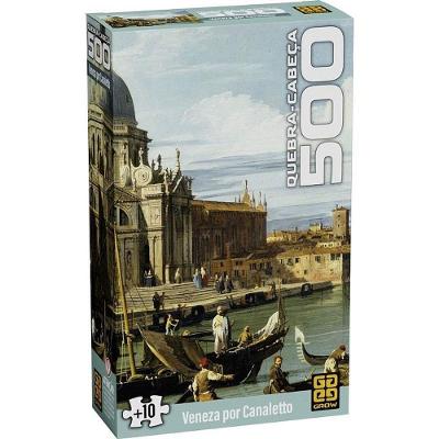 Quebra-Cabeça Cartonado Veneza por Canaletto 500 Peças Basílica Santa Maria Grow