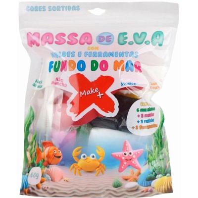 Massa de Modelar EVA Criativa Fundo do Mar com Molde Temático 60g