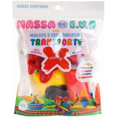 Massa de Modelar EVA Transporte com Molde Temático 60g Grupo Criativa