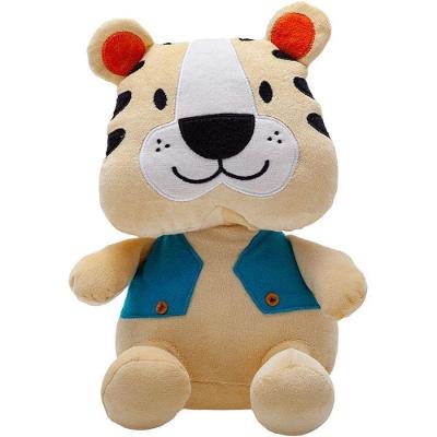 Pelúcia Tigre Amigos da Floresta 34cm Antialérgica Laranja Zip