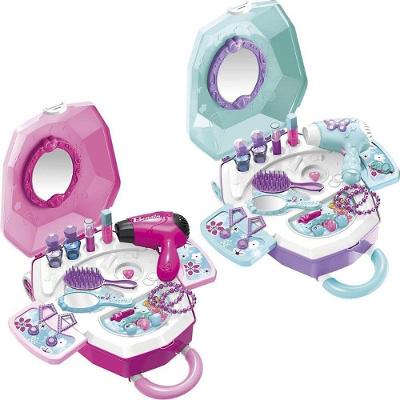Maleta de Brinquedo Dia da Beleza 2em1 com Penteadeira e Secador DM Toys