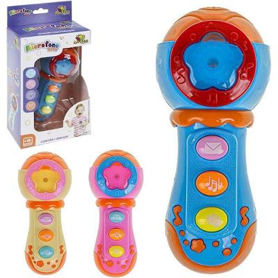 Microfone Infantil Baby com Luz e Som Habilidades Musicais Art Brink