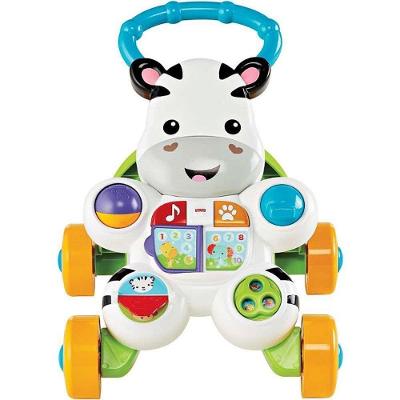 Apoiador Zebra Aprenda Comigo Infantil com Botões Iluminados Branco Mattel