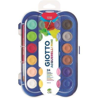 Aquarela Escolar Canson Giotto Mini 24 Cores 23mm com Estojo