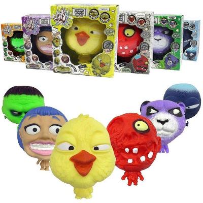 Boneco Splats Head Standard 11cm Maleável Sortido Antiestresse Sunny Brinquedos