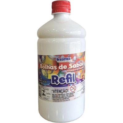 Refil para Bolhas de Sabão Bubble 1L Pronto para Uso Brasilflex