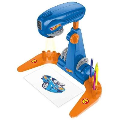Mesa Projetora Hot Wheels para Colorir com 3 Lanternas Multikids