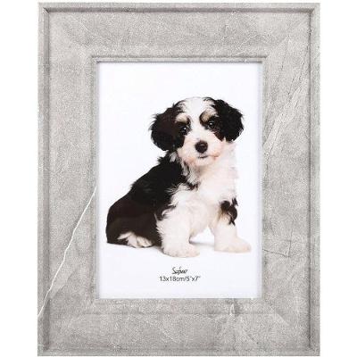Porta-Retrato MDF Moldura Cinza 12x18cm Vertical Horizontal Yangzi