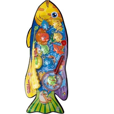 Jogo Infantil Pega Peixe com Vara e Redinha e Acessórios Art Brink