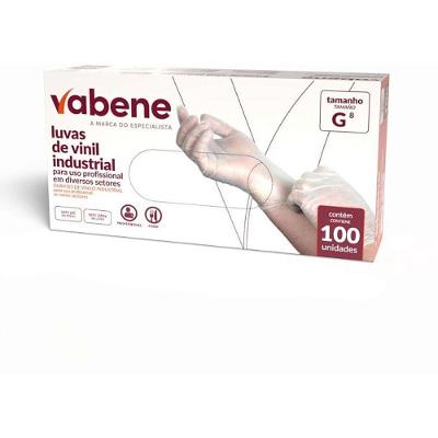 Luva Descartável Vinil g sem Pó Hipoalergênica 100 Unidades Vabene