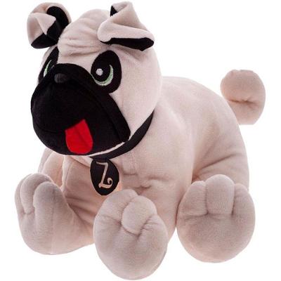 Pelúcia Cachorro Pug Zé 30cm Plush Macio Antialérgico Costuras Reforçadas Zip
