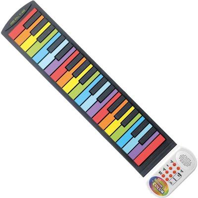 Teclado Infantil Color Flexível 37 Teclas Sons de Instrumentos DM Toys