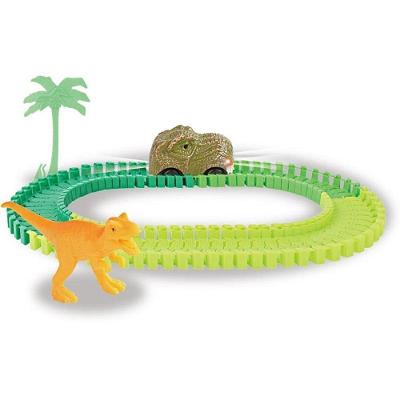 Pista de Brinquedo Dinossauro Flexível Montável Interativa Art Brink