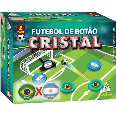 Jogo de Futebol de Botão Cristal Brasil X Argentina Gulliver