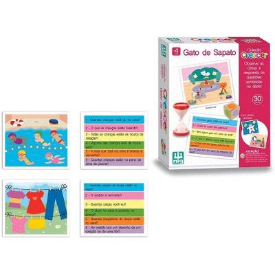 Brinquedo Educativo Gato de Sapato 30 Cartas com Dado Nig Brinquedos