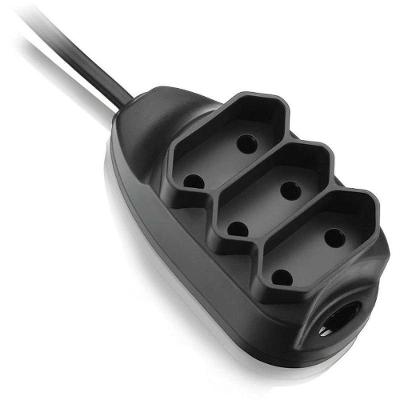 Extensão Elétrica Bipolar 3 Entradas 5M Bivolt 10A Preta Elgin