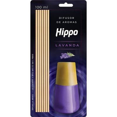 Difusor de Aroma Hippo Lavanda 100ML com Varetas Difusoras Soin