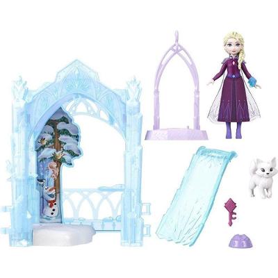 Boneca Disney Frozen Refúgio Gelado Mini Elsa com 2 Bonecos Mattel