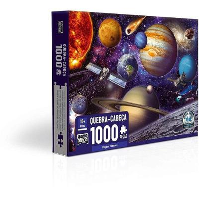 Quebra-cabeça Cartonado Viagem Cósmica 1000 Peças Toyster Brinquedos