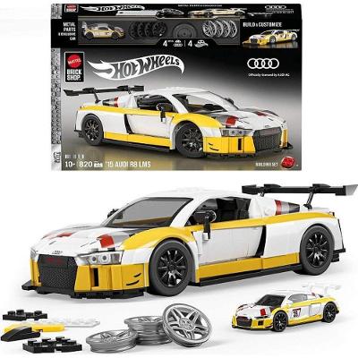 Blocos de Montar Hot Wheels Elite Audi R8 LMS 1:16 820pcs Mattel