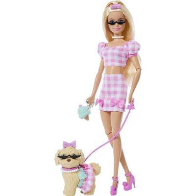 Boneca Barbie Fashion Malibu com Cachorrinho Looks Combinando Rosa Mattel