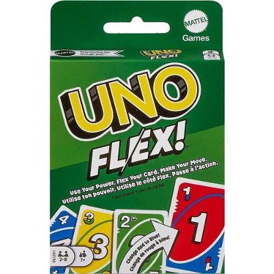 Jogo de Cartas UNO Flex com Power Cards e Ações Flexíveis Mattel