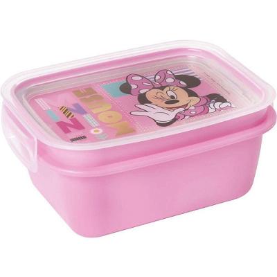 Marmita Minnie com Trava 630ML PP Hermética com Divisória Plasútil