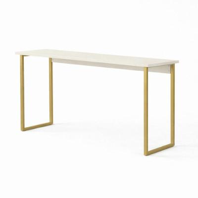 Escrivaninha Retangular Office 1,10 Industrial MDF 110CM Dourado KLM Store