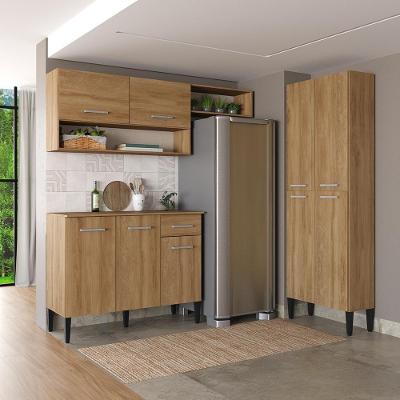 Cozinha Compacta Arizona Prime Two 9 Portas 1 Gaveta MDP 229CM Amadeirado