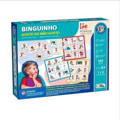 Jogo de Bingo Binguinho Inclusivo Expressão Emocional Pais & Filhos