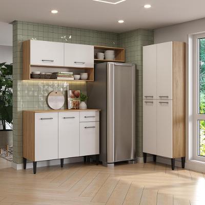Cozinha Compacta Arizona Prime Two 9 Portas 1 Gaveta MDP 229CM Branco Carraro